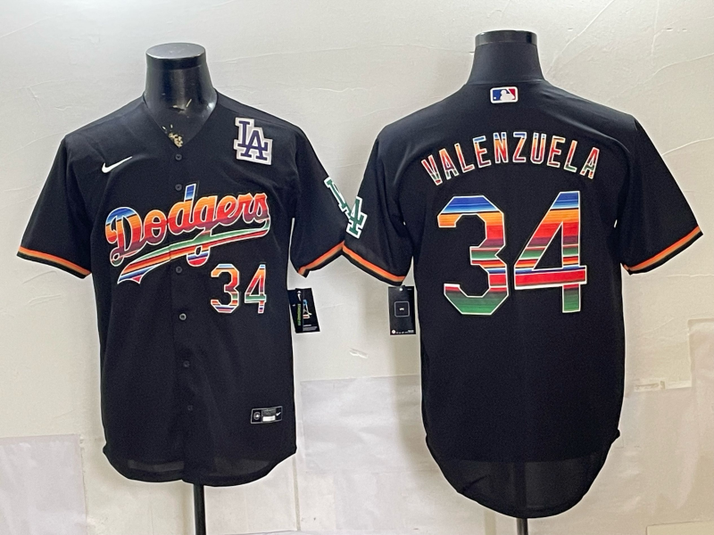 Men Los Angeles Dodgers #34 Valenzuela black Game 2026 Nike MLB Jersey 0901002->los angeles dodgers->MLB Jersey